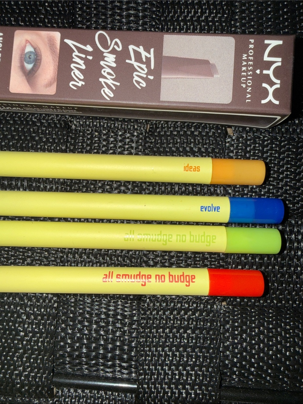 Made by Mitchell eyeliners x4 2used 2 swatched see pics sanitized no seal no tag